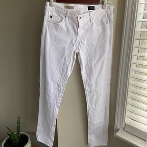 AG white skinny jeans
